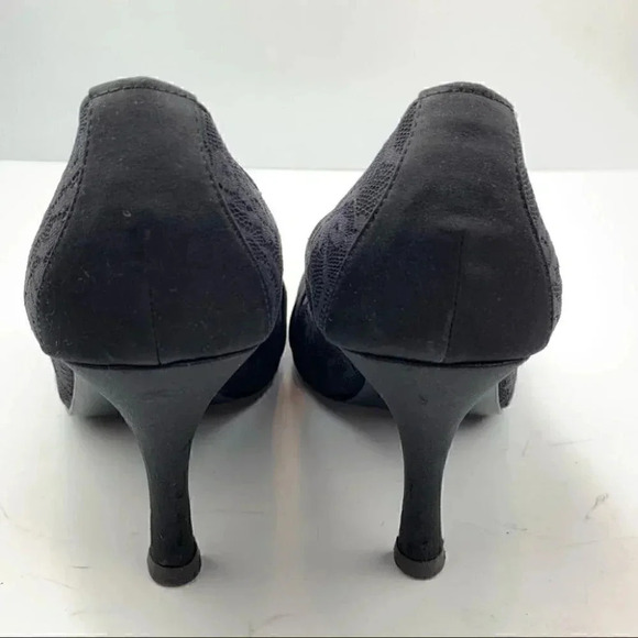 Alfani heels Callista size 7.5 black lace floral - Picture 4 of 12